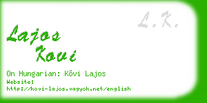 lajos kovi business card